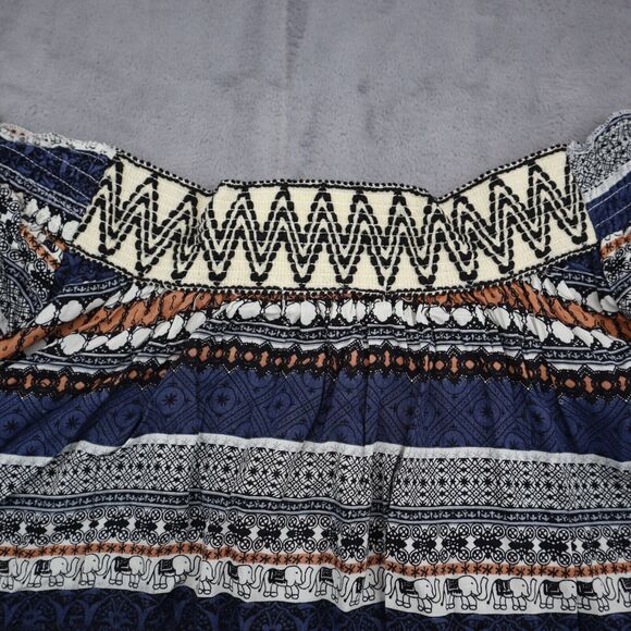 C.O.C Shirt Womens 3XL Multicolor Off The Shoulder Curvy Fit Rayon Eyelet - Picture 14 of 16